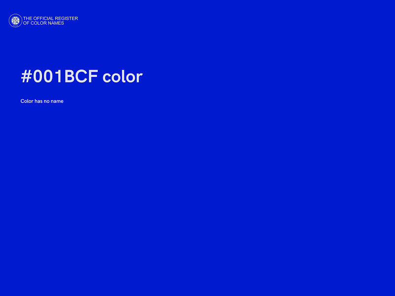 #001BCF color image