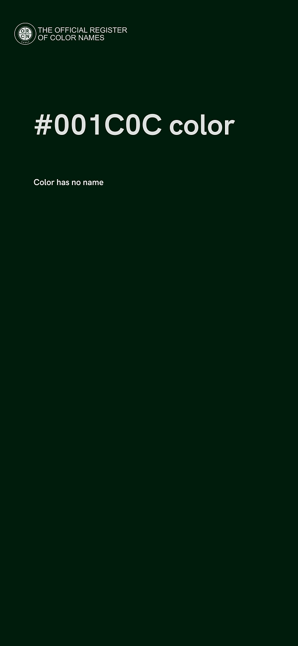 #001C0C color image