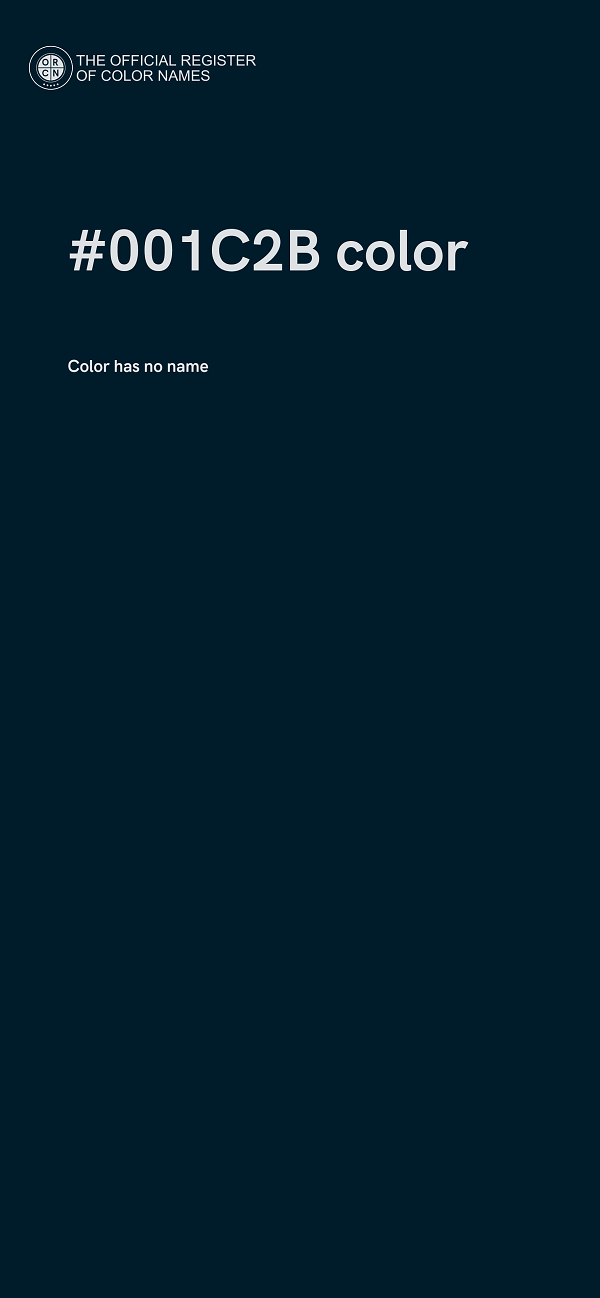 #001C2B color image