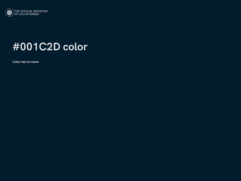 #001C2D color image