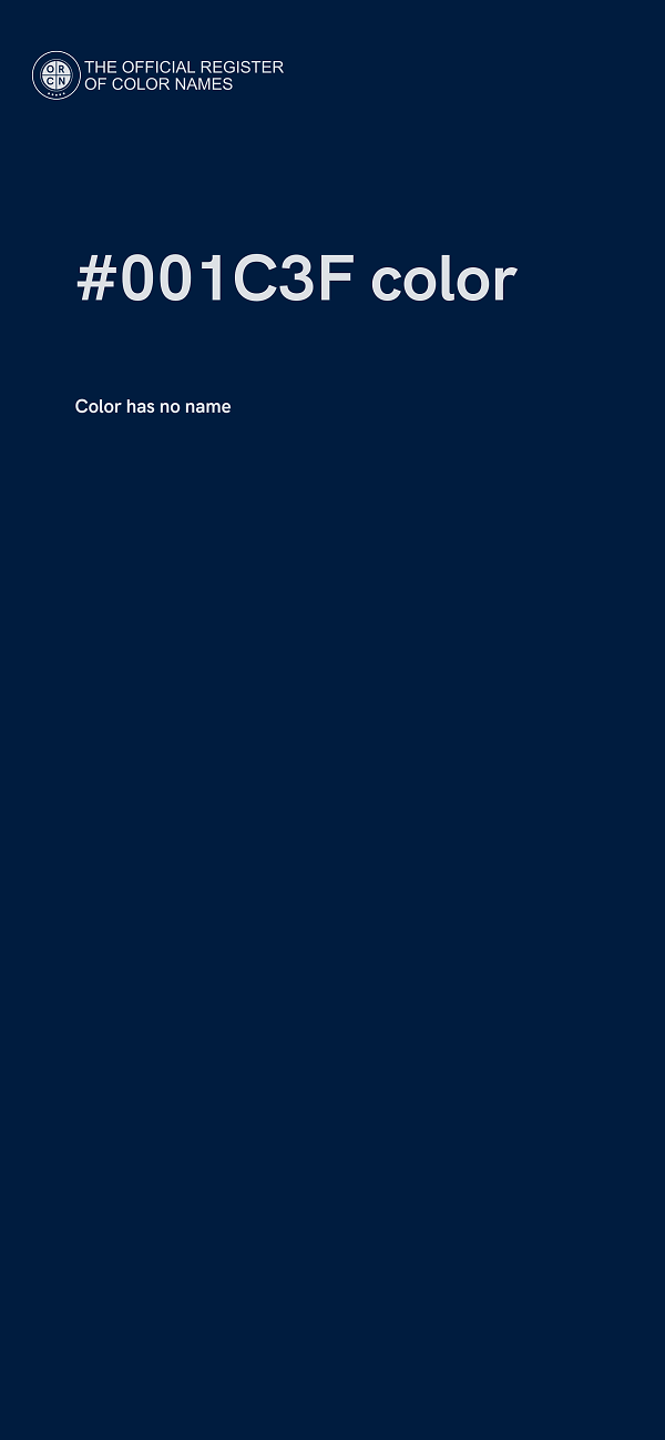 #001C3F color image