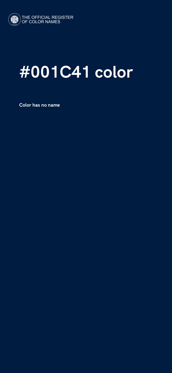 #001C41 color image