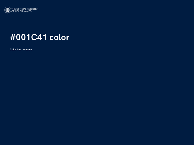 #001C41 color image