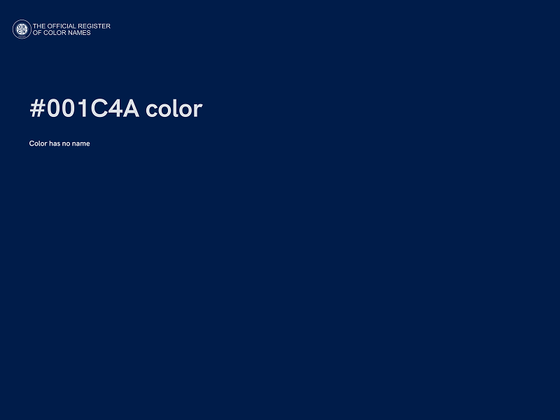 #001C4A color image