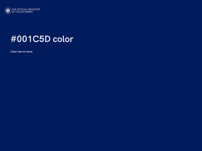 #001C5D color image