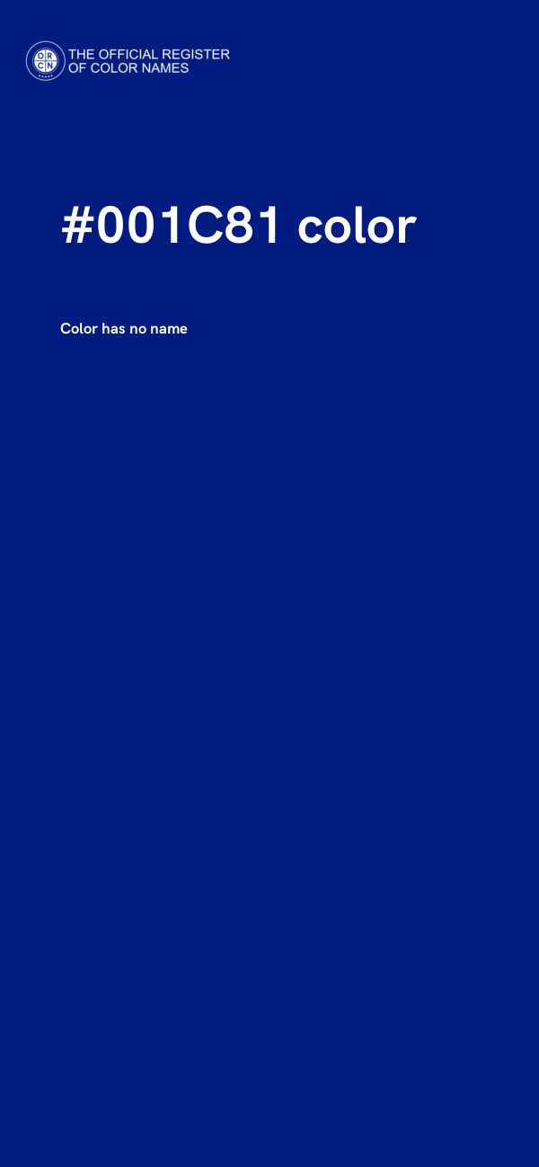 #001C81 color image