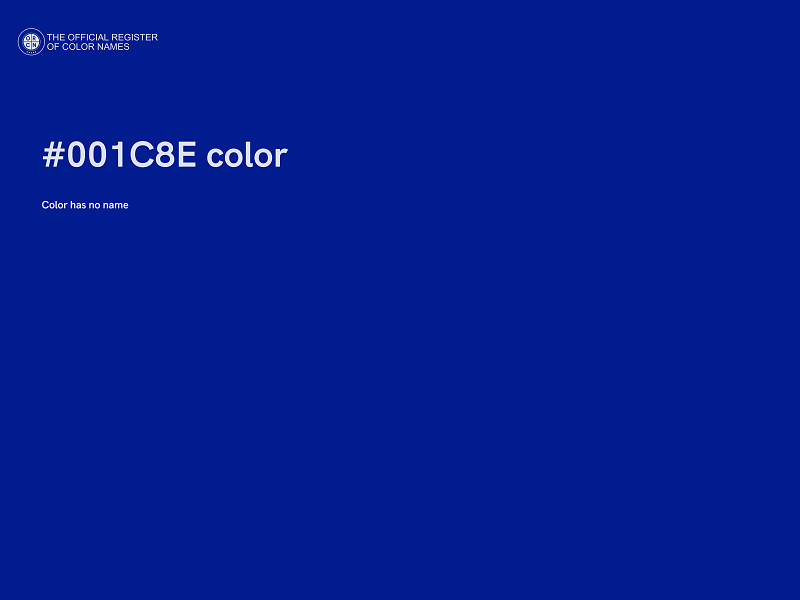 #001C8E color image