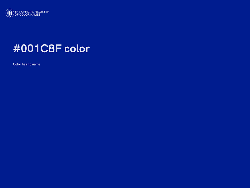 #001C8F color image