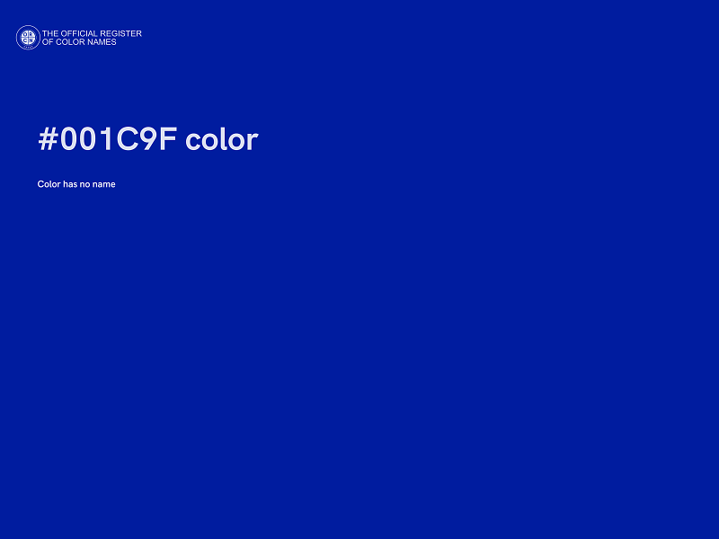 #001C9F color image