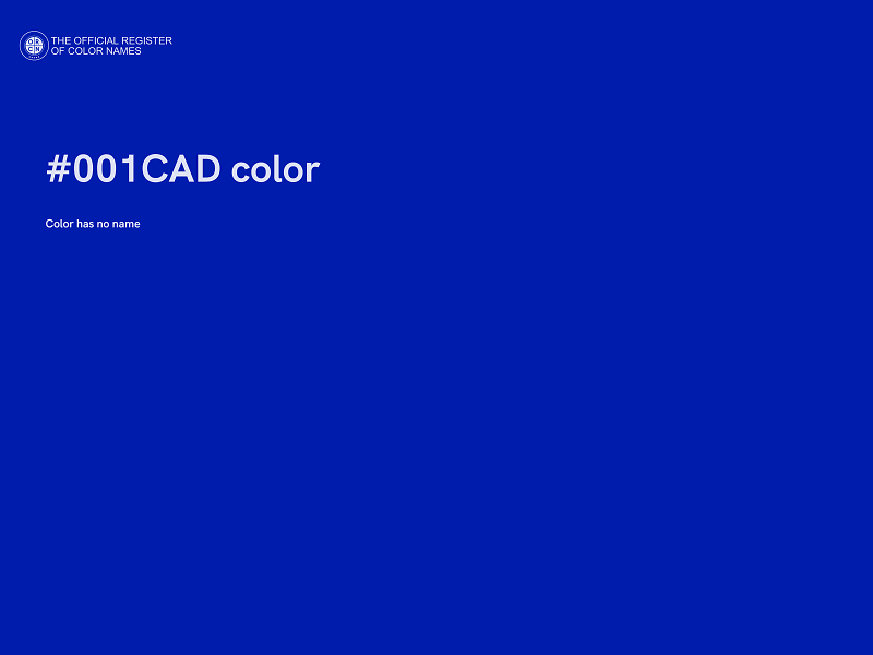 #001CAD color image