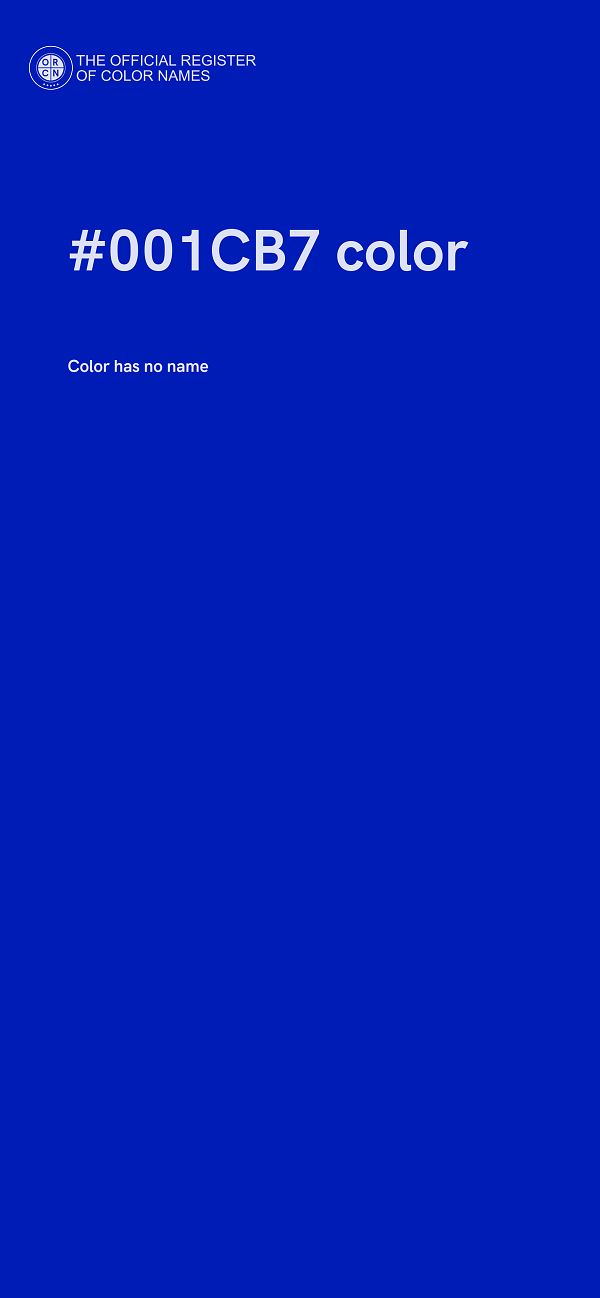 #001CB7 color image