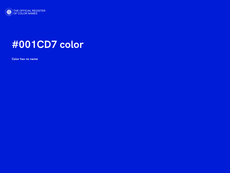 #001CD7 color image