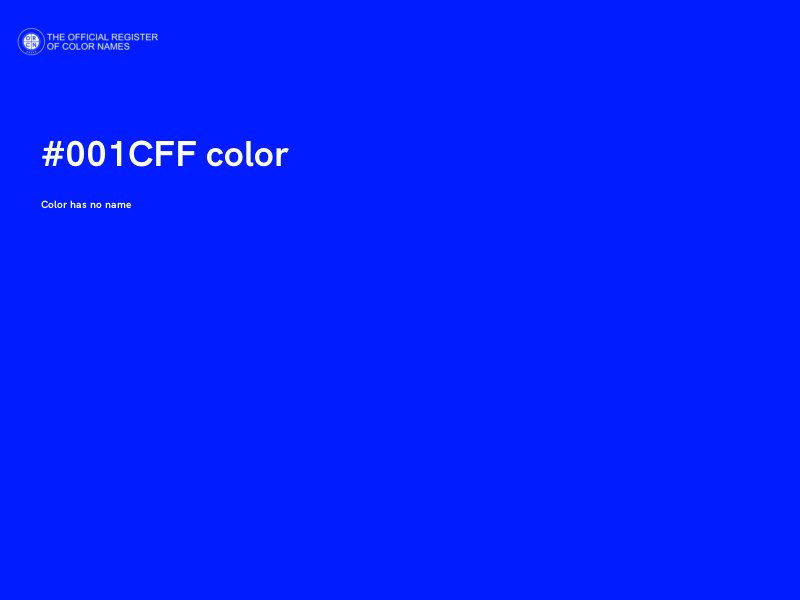 #001CFF color image