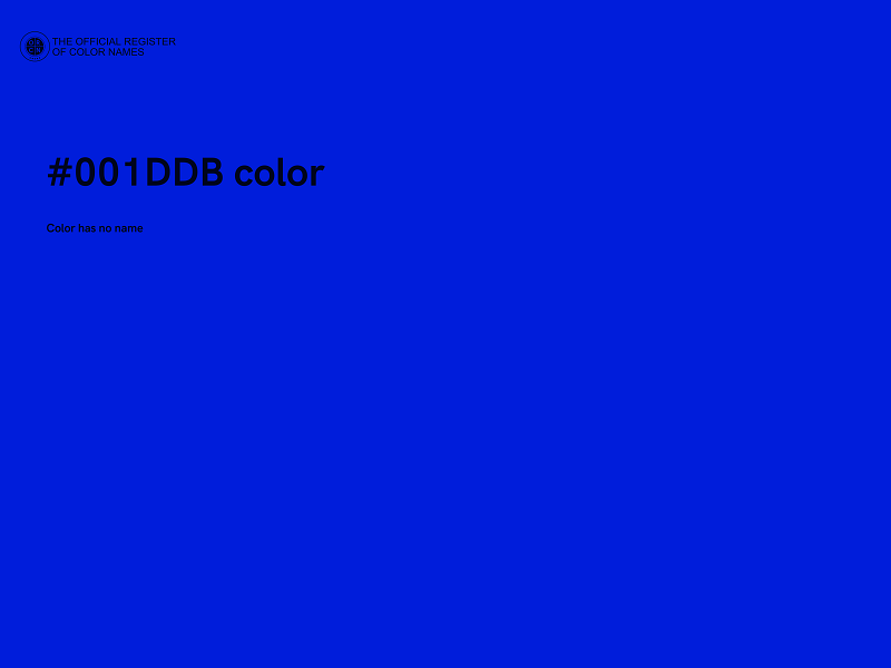 #001DDB color image