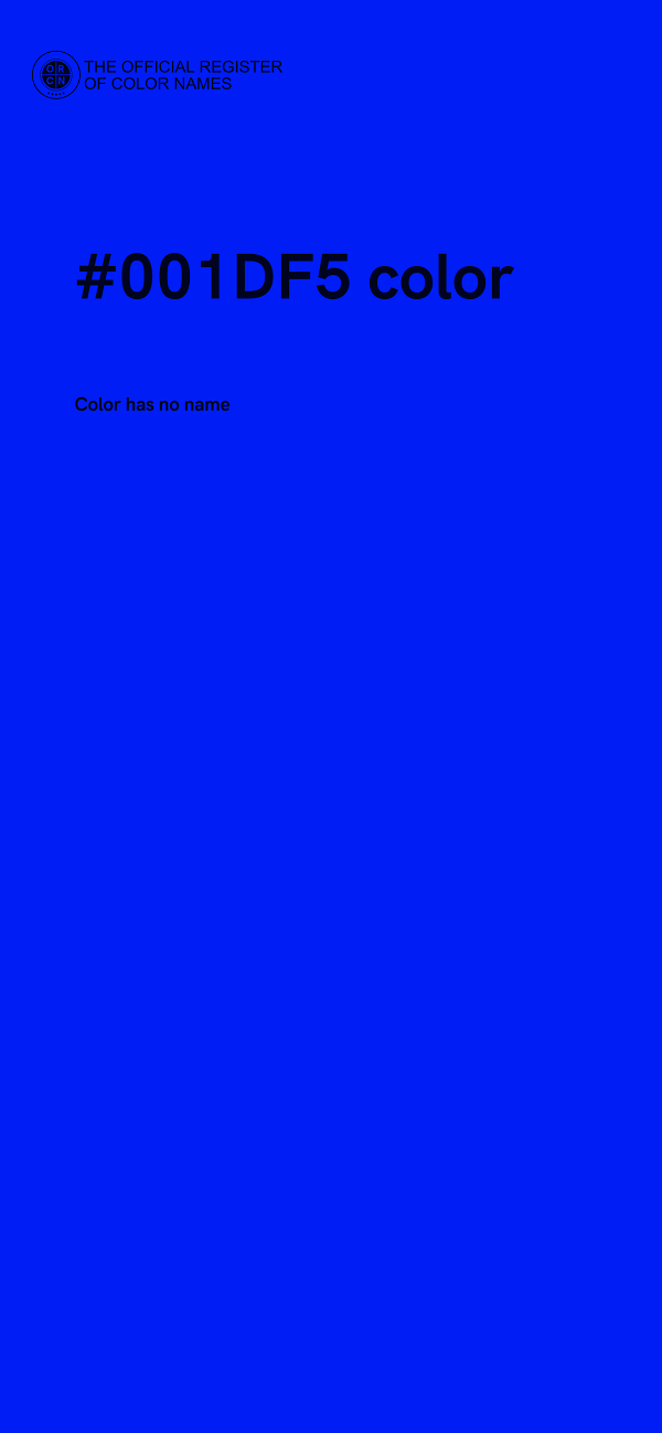 #001DF5 color image
