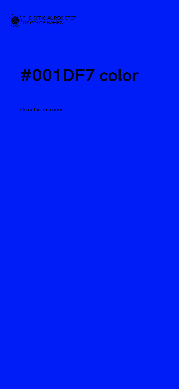 #001DF7 color image