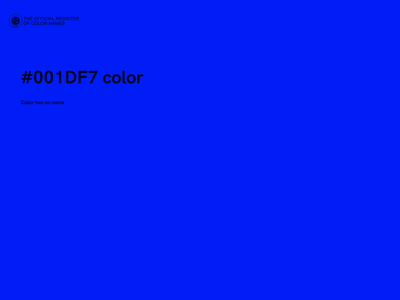 #001DF7 color image