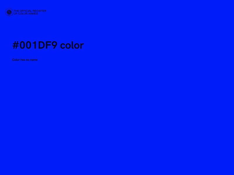 #001DF9 color image