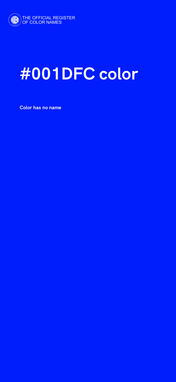 #001DFC color image