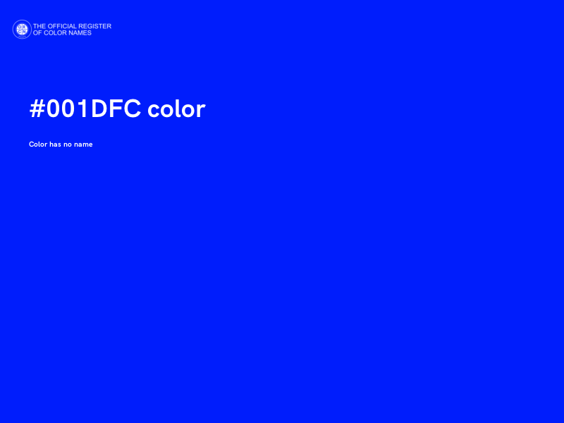 #001DFC color image