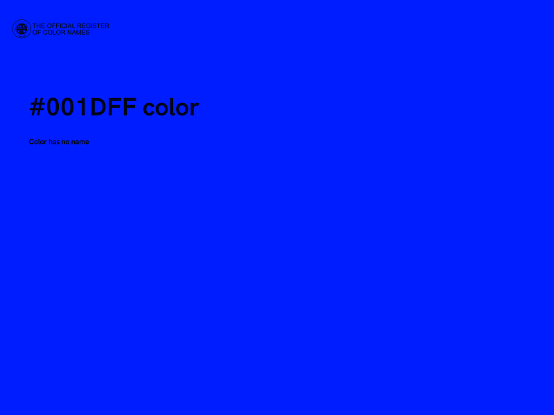 #001DFF color image