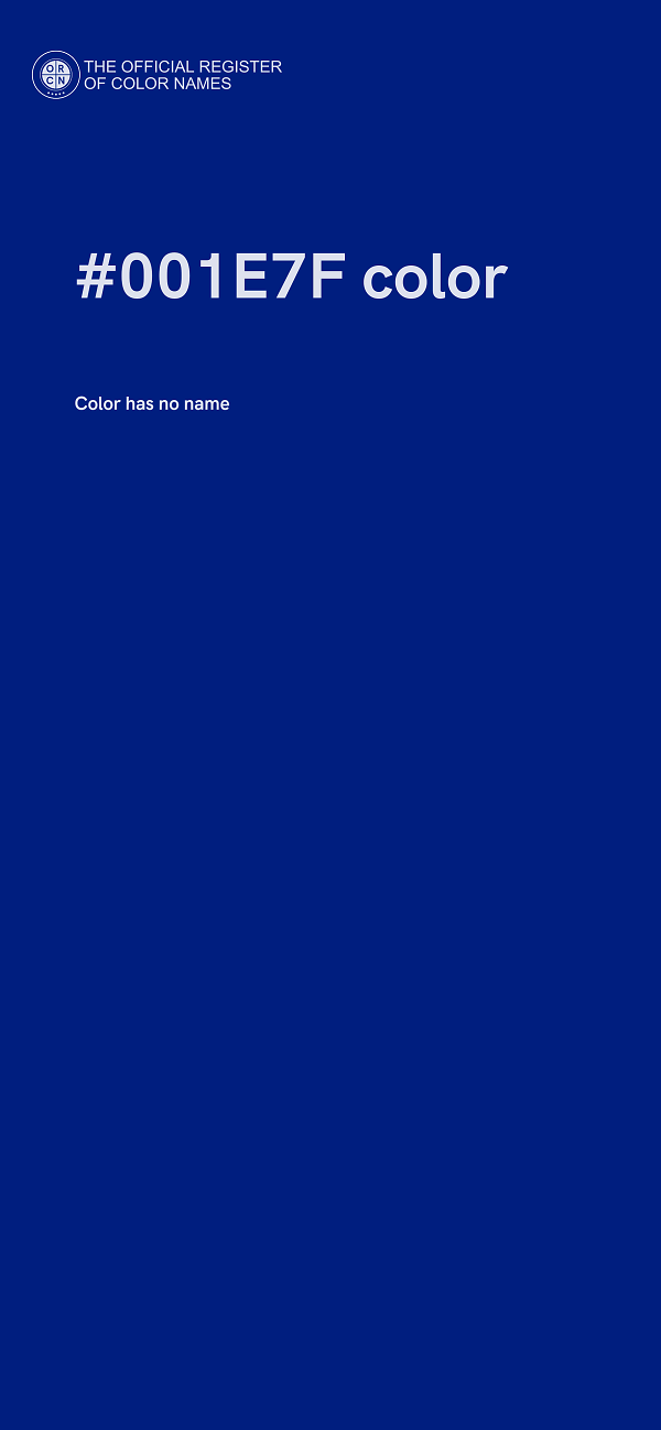 #001E7F color image