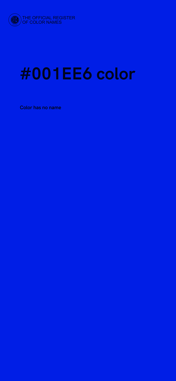 #001EE6 color image