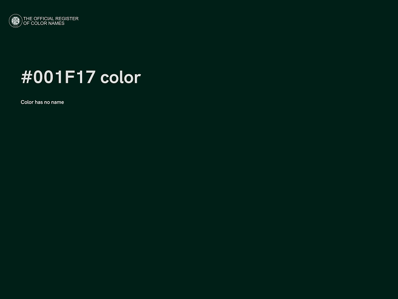 #001F17 color image