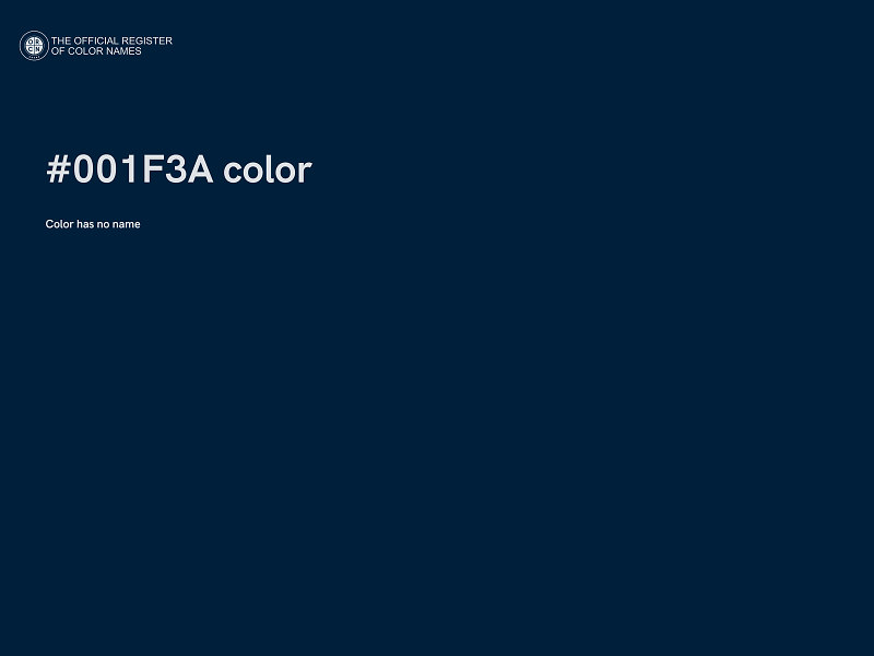 #001F3A color image