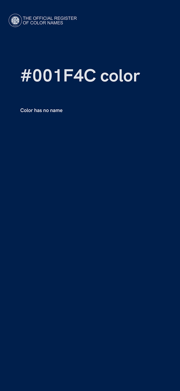 #001F4C color image
