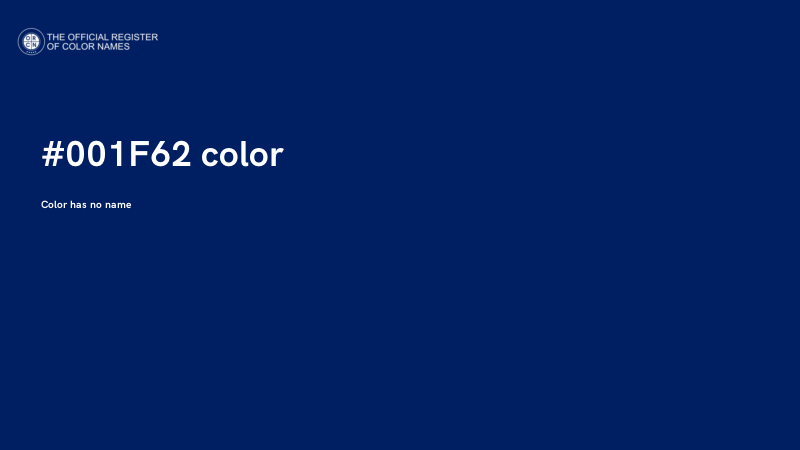 #001F62 color image