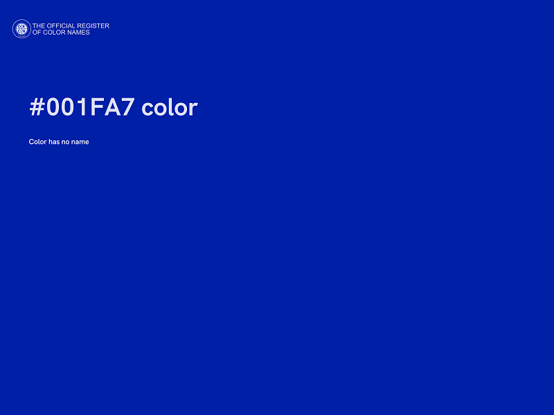 #001FA7 color image