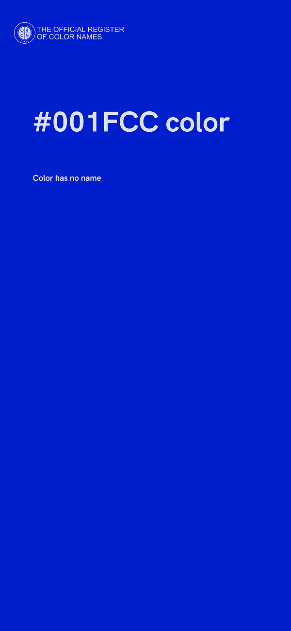#001FCC color image