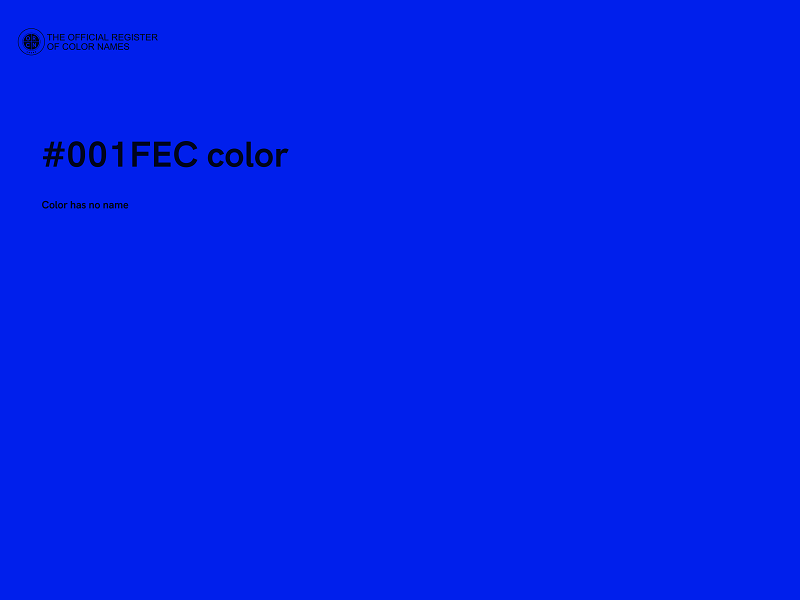 #001FEC color image