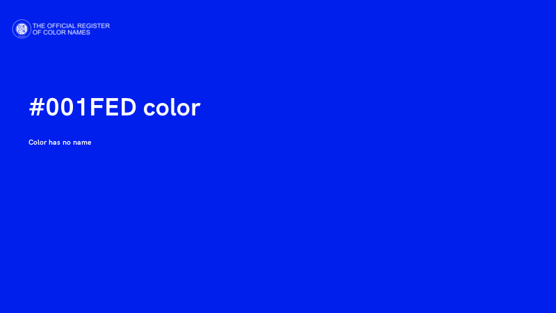 #001FED color image