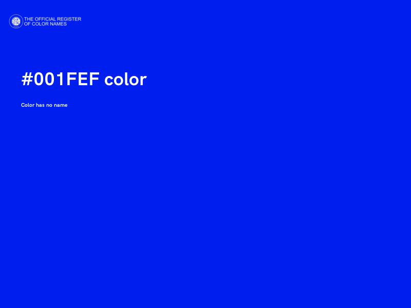 #001FEF color image