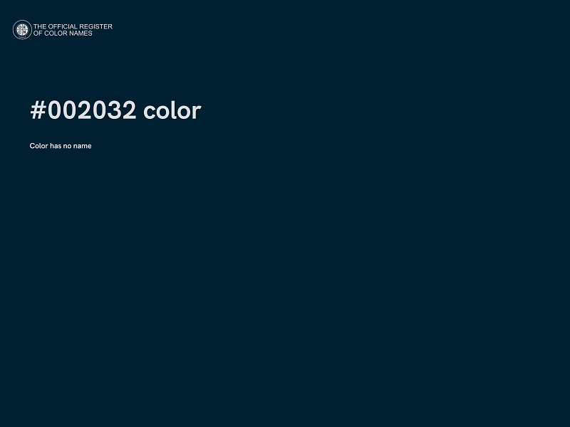 #002032 color image