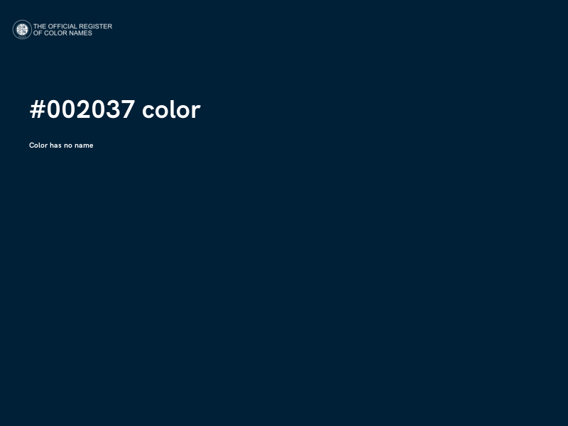 #002037 color image