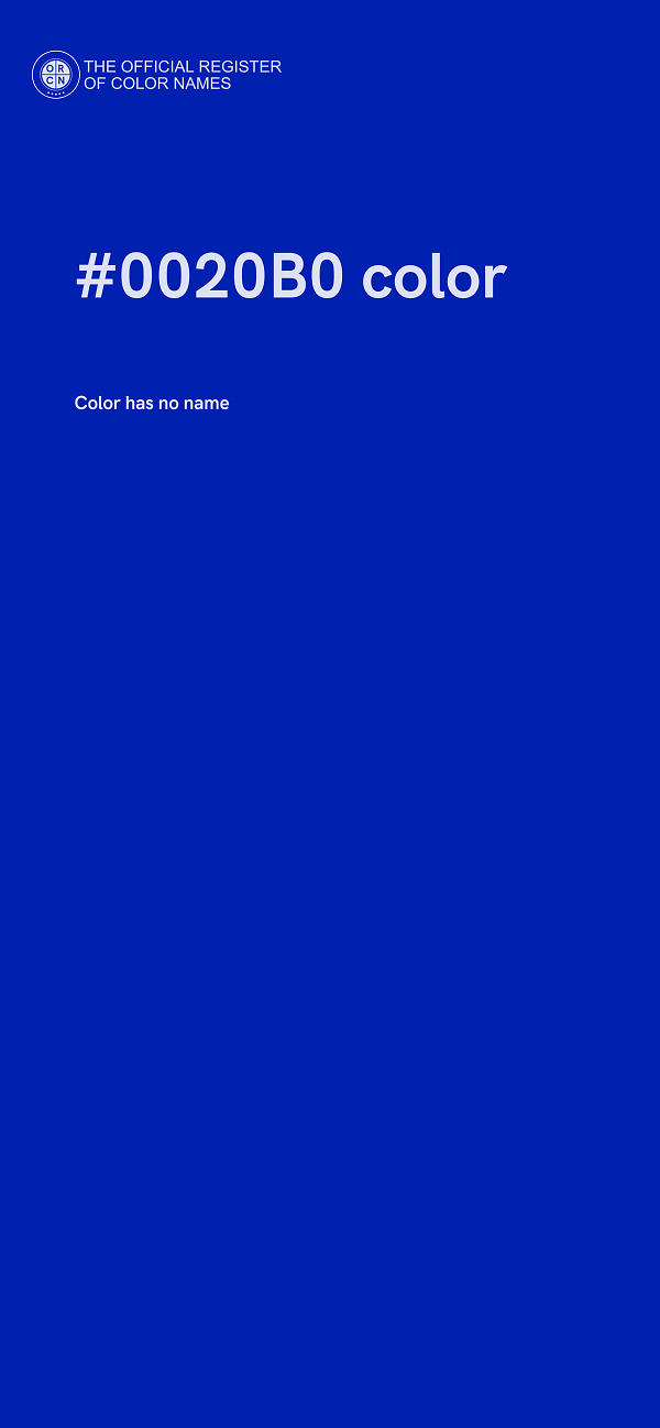 #0020B0 color image