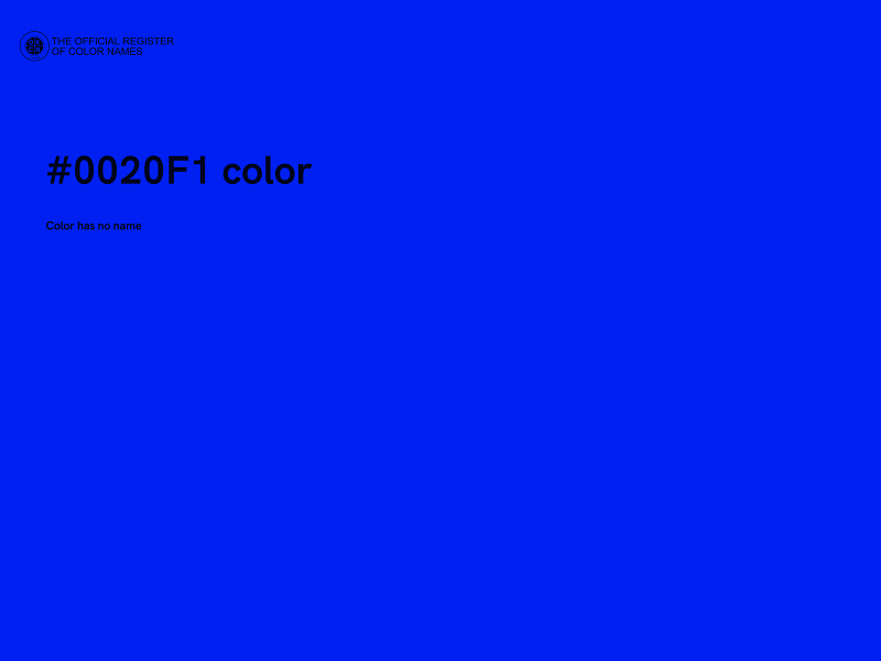 #0020F1 color image