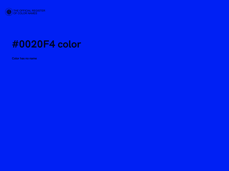 #0020F4 color image