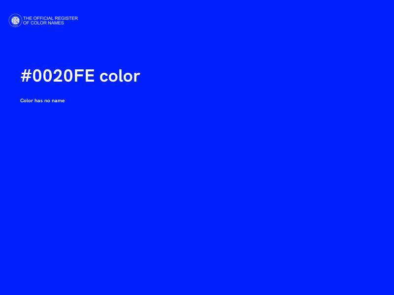 #0020FE color image