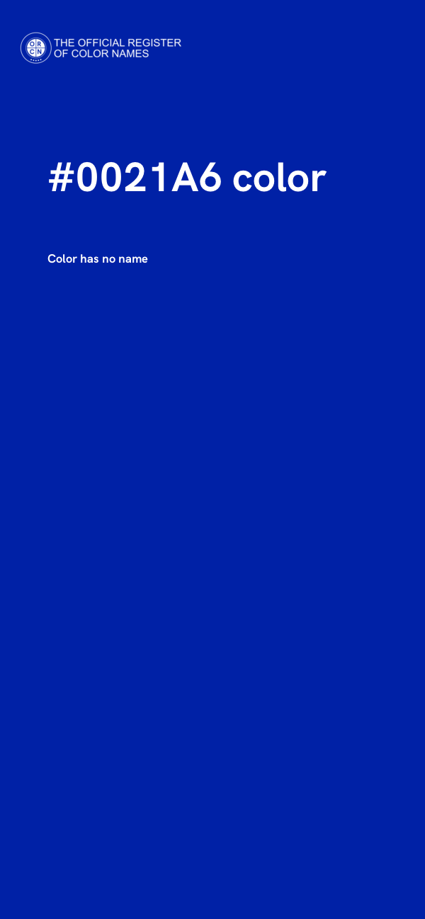 #0021A6 color image