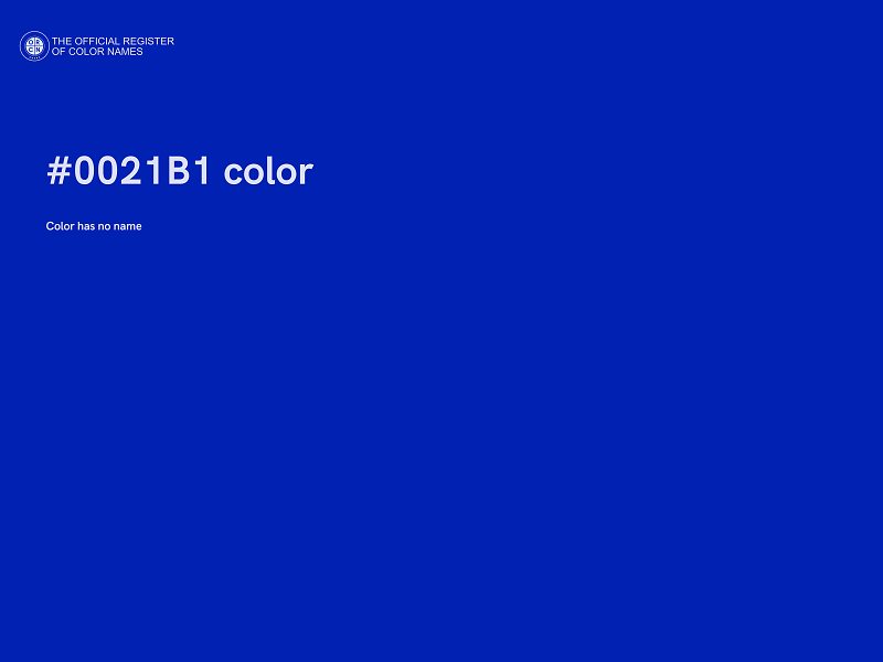 #0021B1 color image
