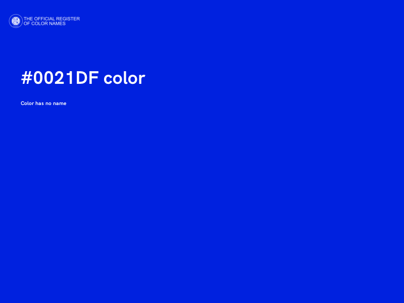 #0021DF color image