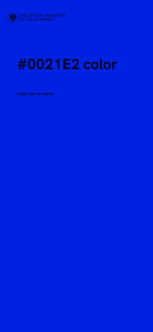 #0021E2 color image