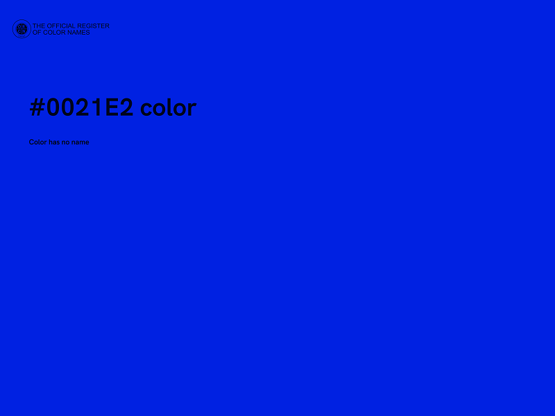 #0021E2 color image