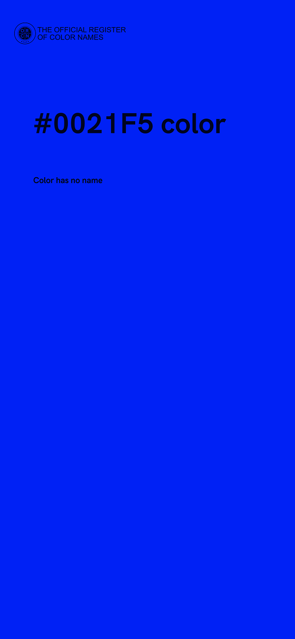 #0021F5 color image