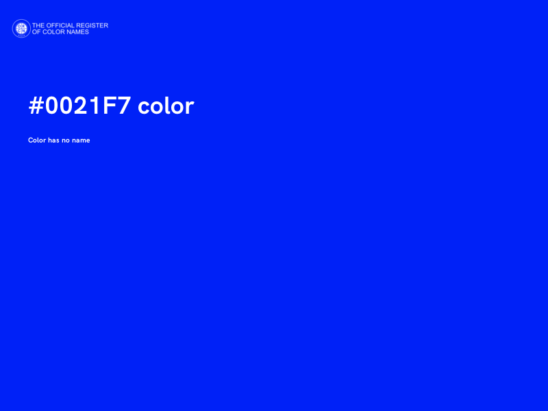#0021F7 color image