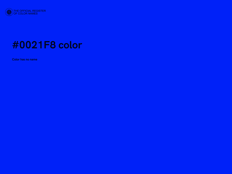 #0021F8 color image
